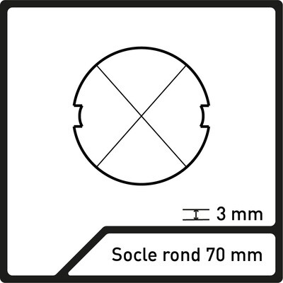 Socle Rond 70mm Acryliques