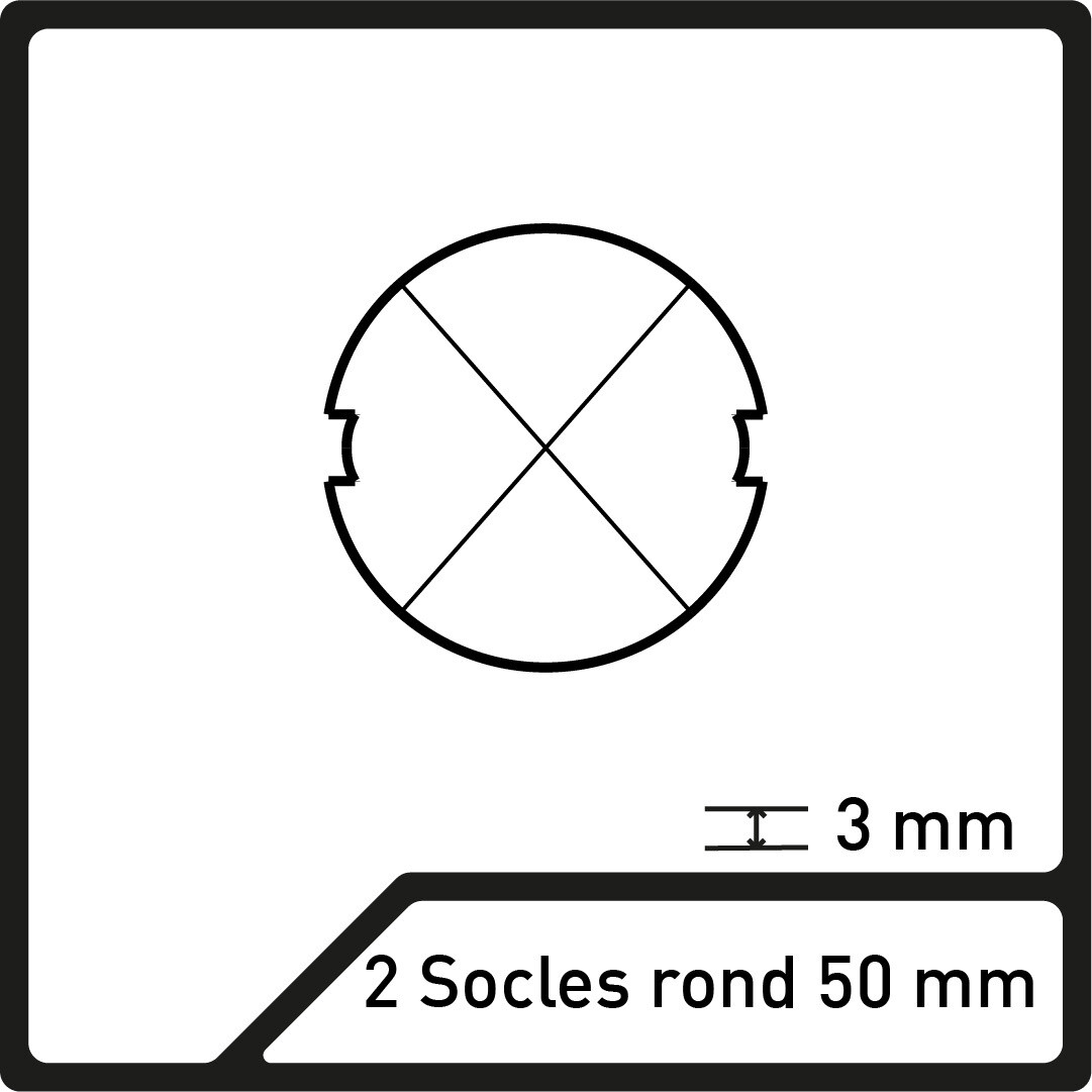 2 socles ronds 50mm Acryliques