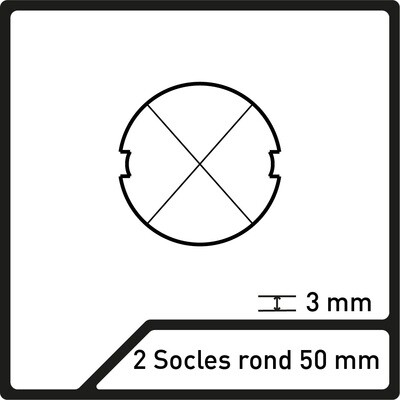 2 socles ronds 50mm Acryliques