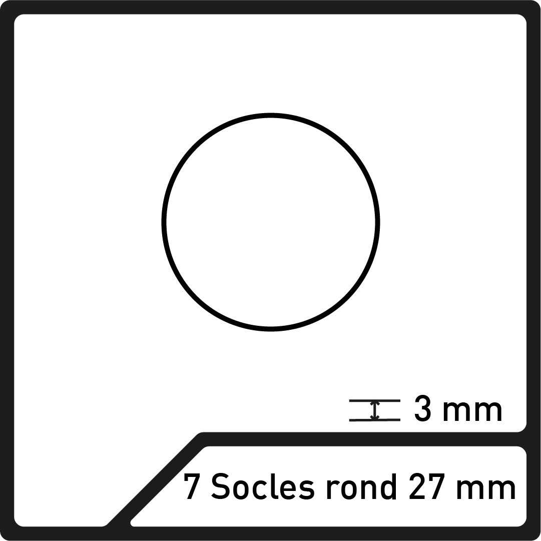 7 Socles de 27mm Acryliques