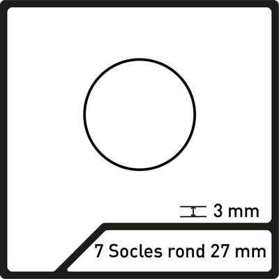 7 Socles de 27mm Acryliques