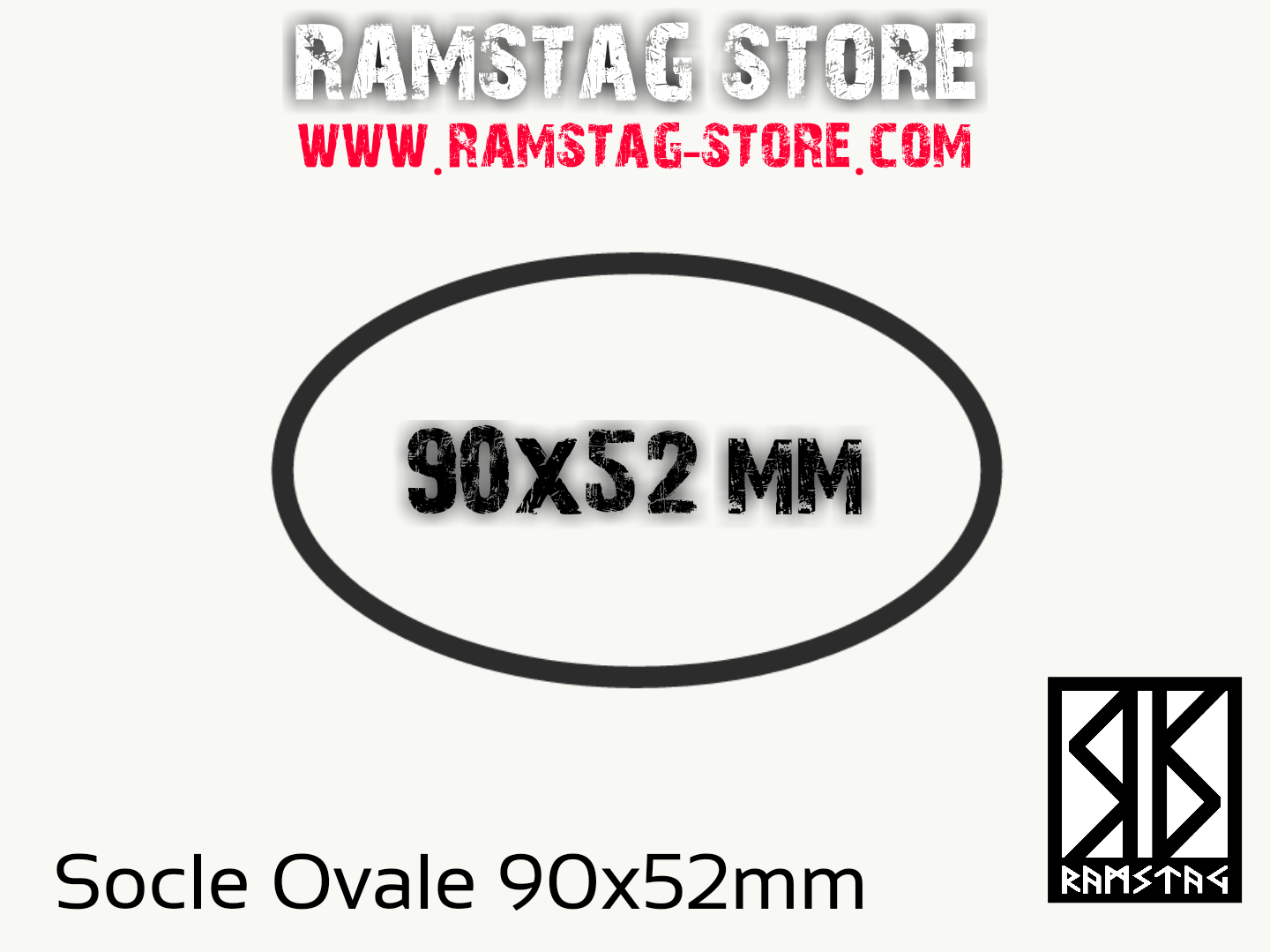 Socle Ovale 90x52mm