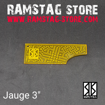 Jauge 3&quot; RAMSTAG en Acryliques Jaune