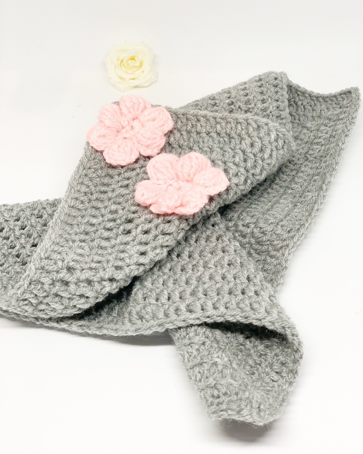 Schnuffeltuch grau rosa