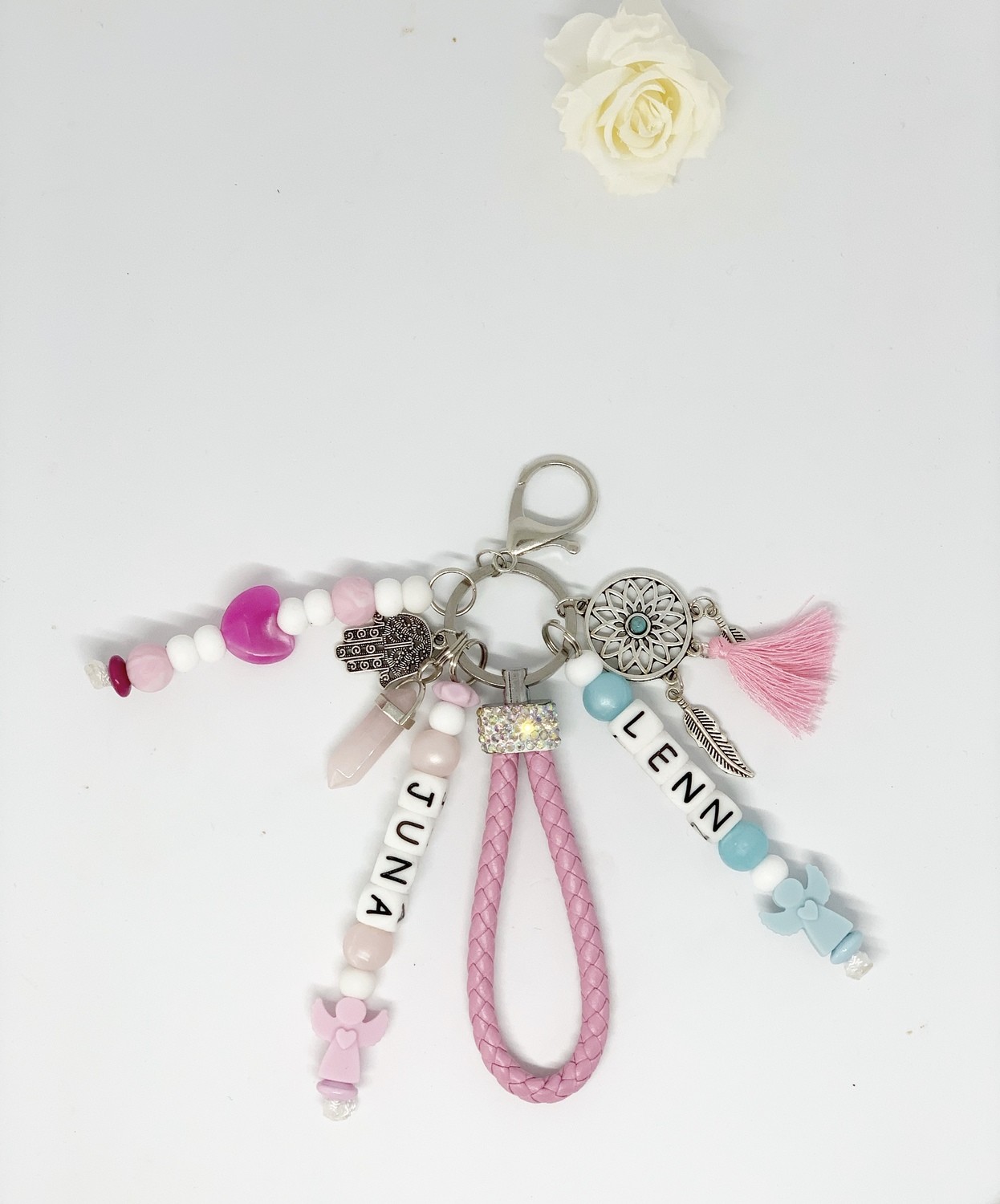 Schlüsselanhänger rosa Engel