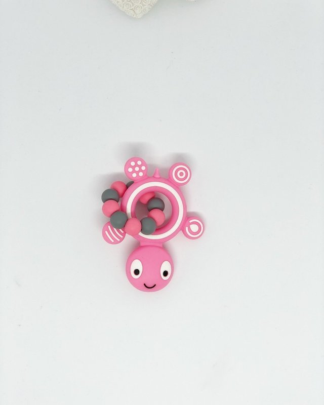 Mini-Beissring rosa grau