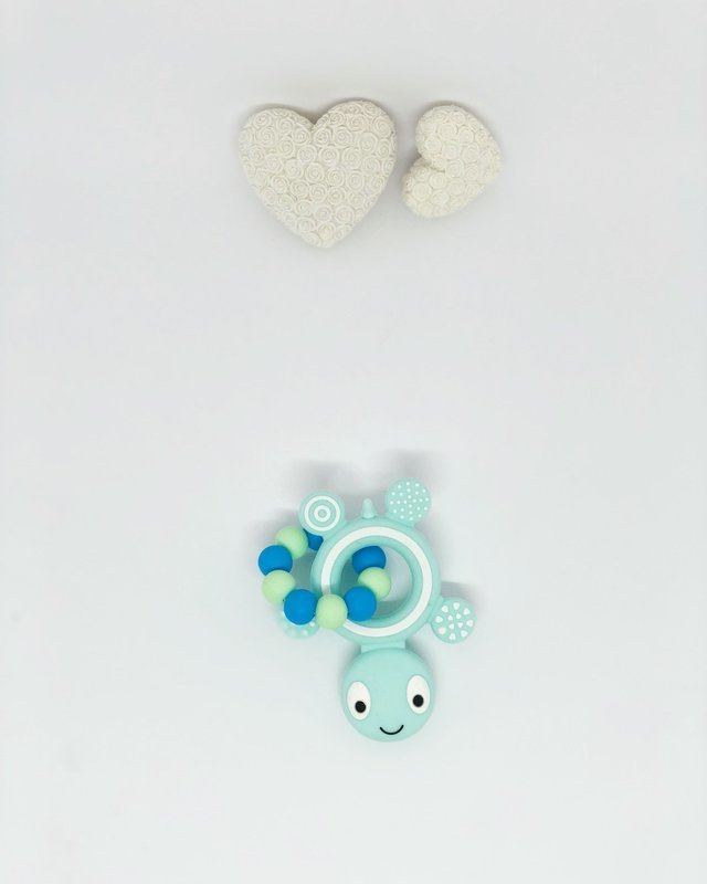Mini-Beissring mint blau