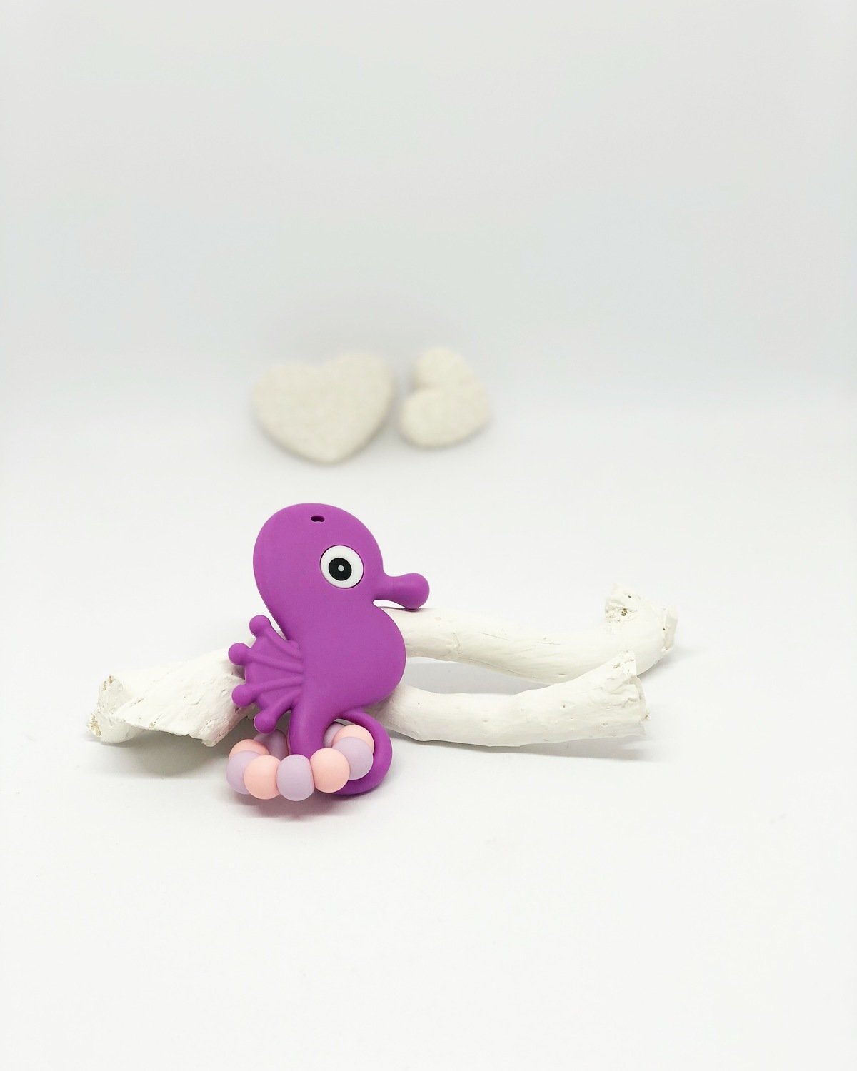 Mini-Beissring Seepferdchen violett