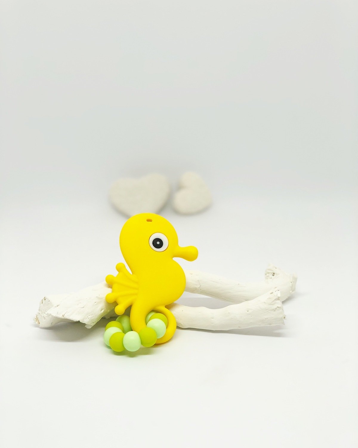 Mini-Beissring Seepferdchen gelb