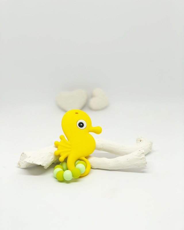 Mini-Beissring Seepferdchen gelb