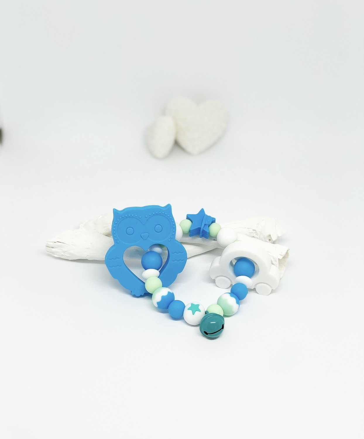 Beissring Eule klein blau