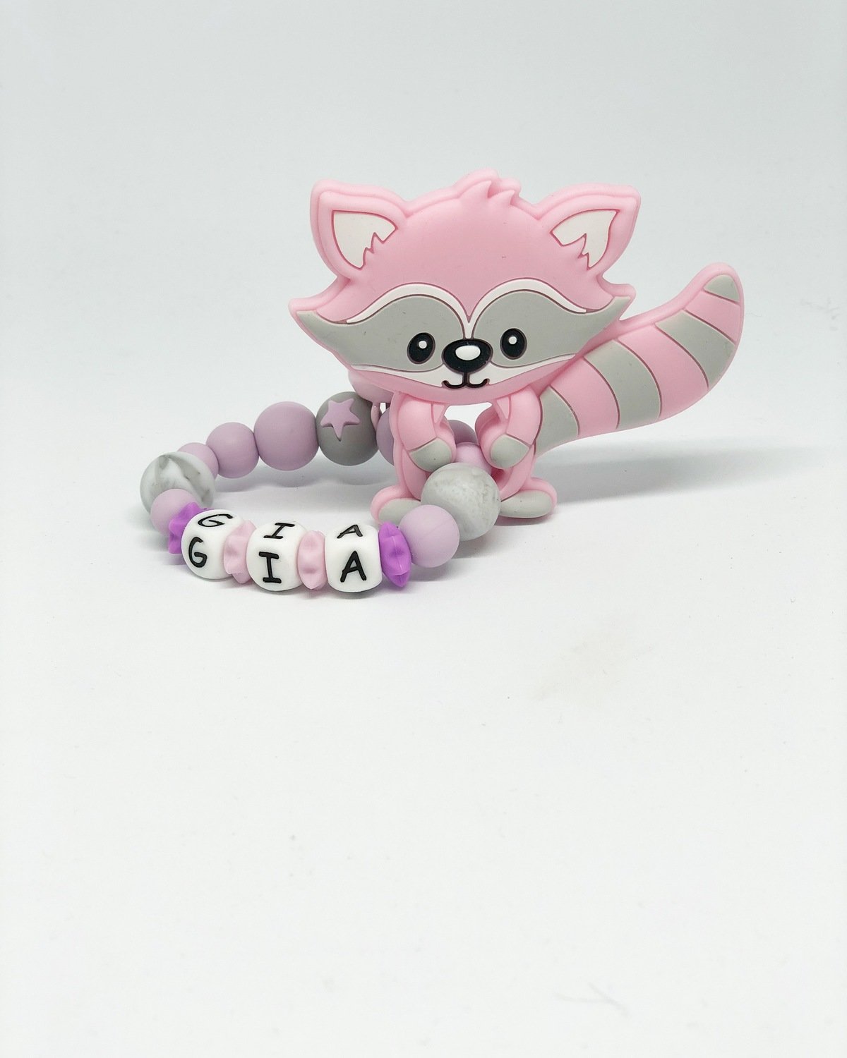 Beissring Waschbär schön rosa