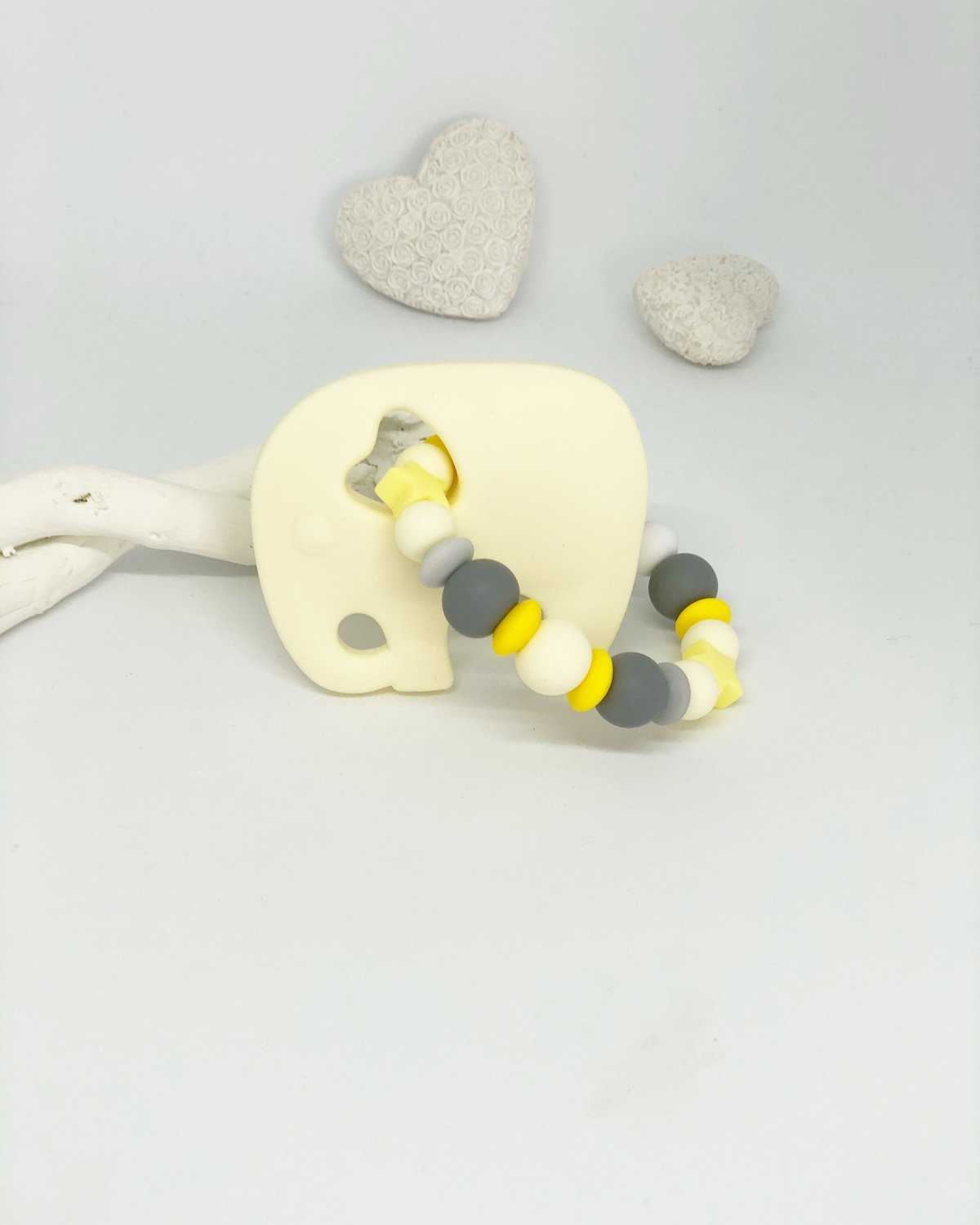 Beissring Elefant gelb