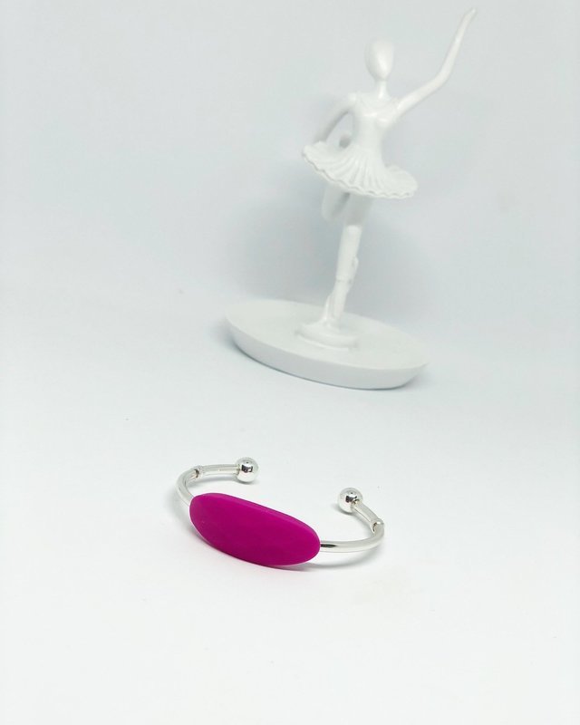 Metall Armband einfach pink