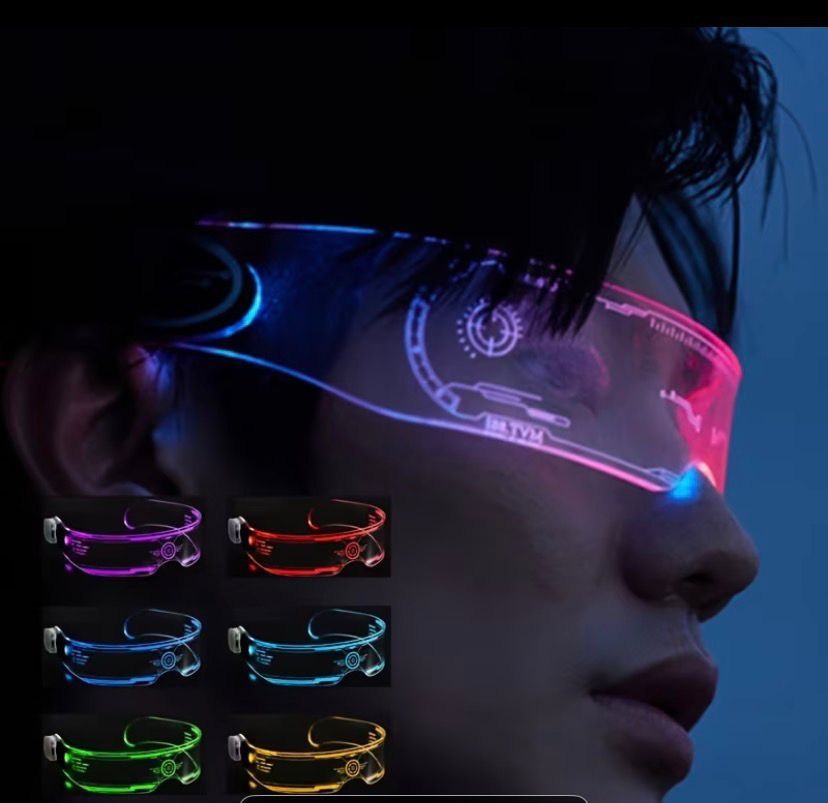 LED Futuristic Visor Glasses