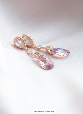 Swarovski crystals dangle earrings