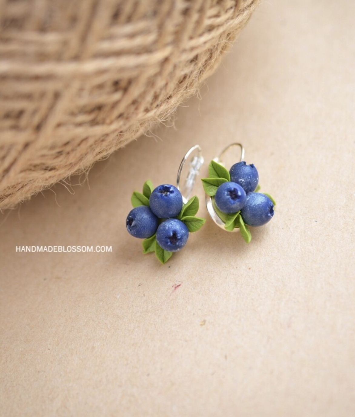 Blueberry earrings, Berries jewelry, Rustic wedding