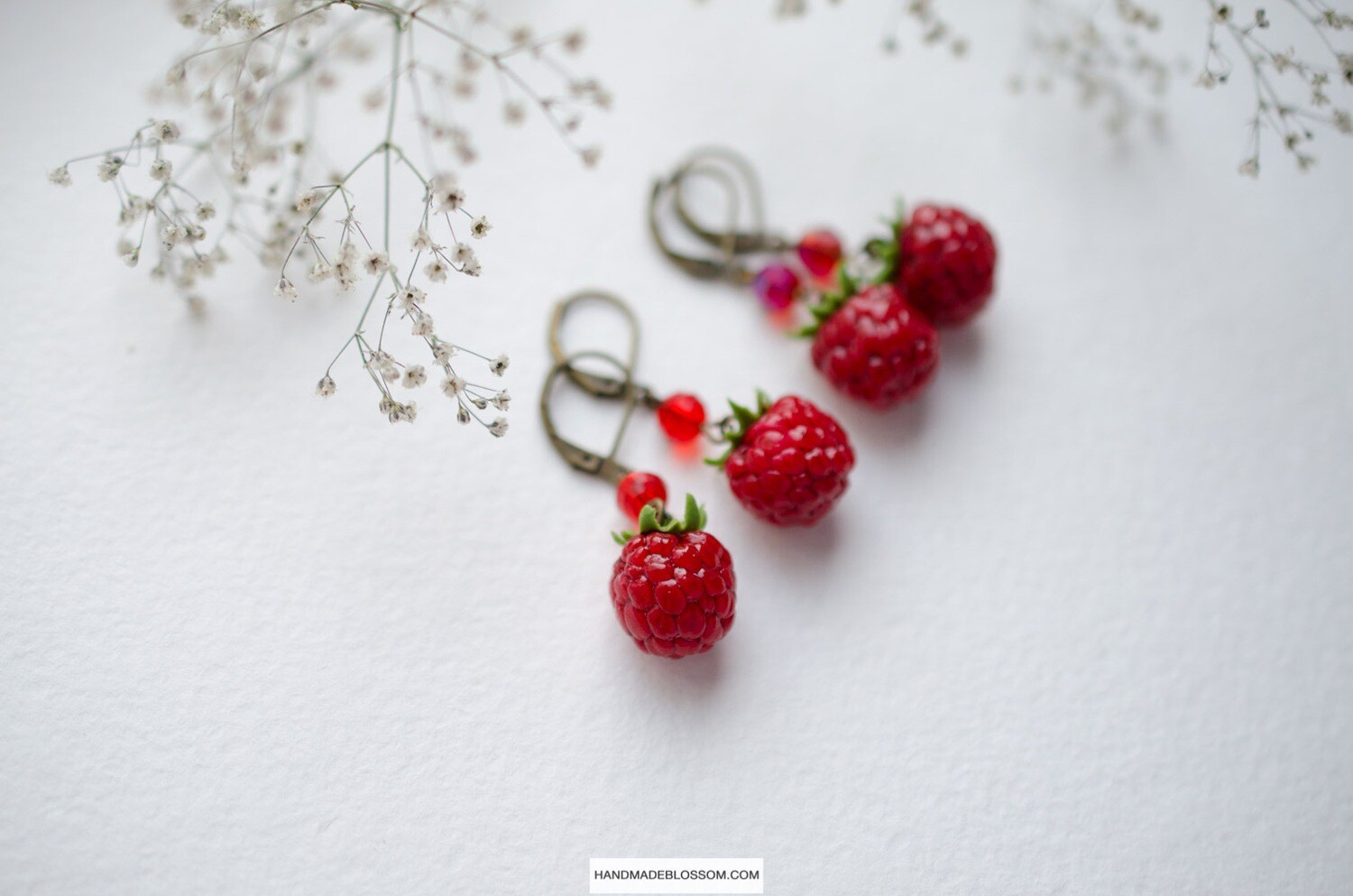 Raspberry earrings
