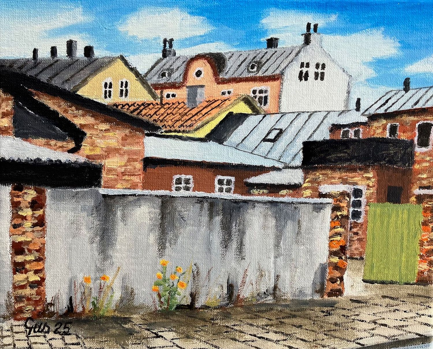 Vy från Sveagatan 32 mot Gamla gatan