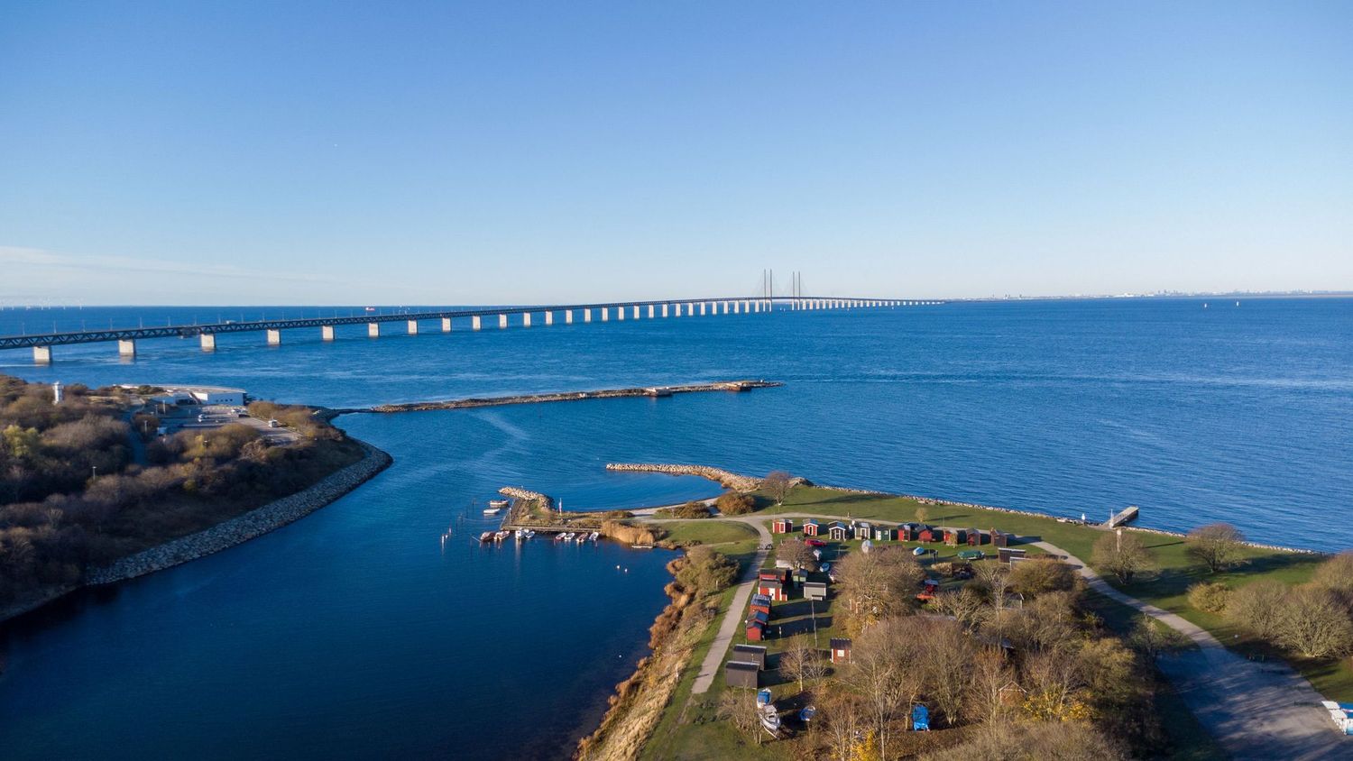 Fototavla Öresundsbron från campingen