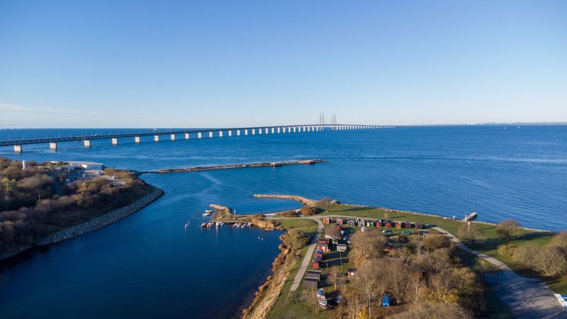 Fototavla Öresundsbron från campingen