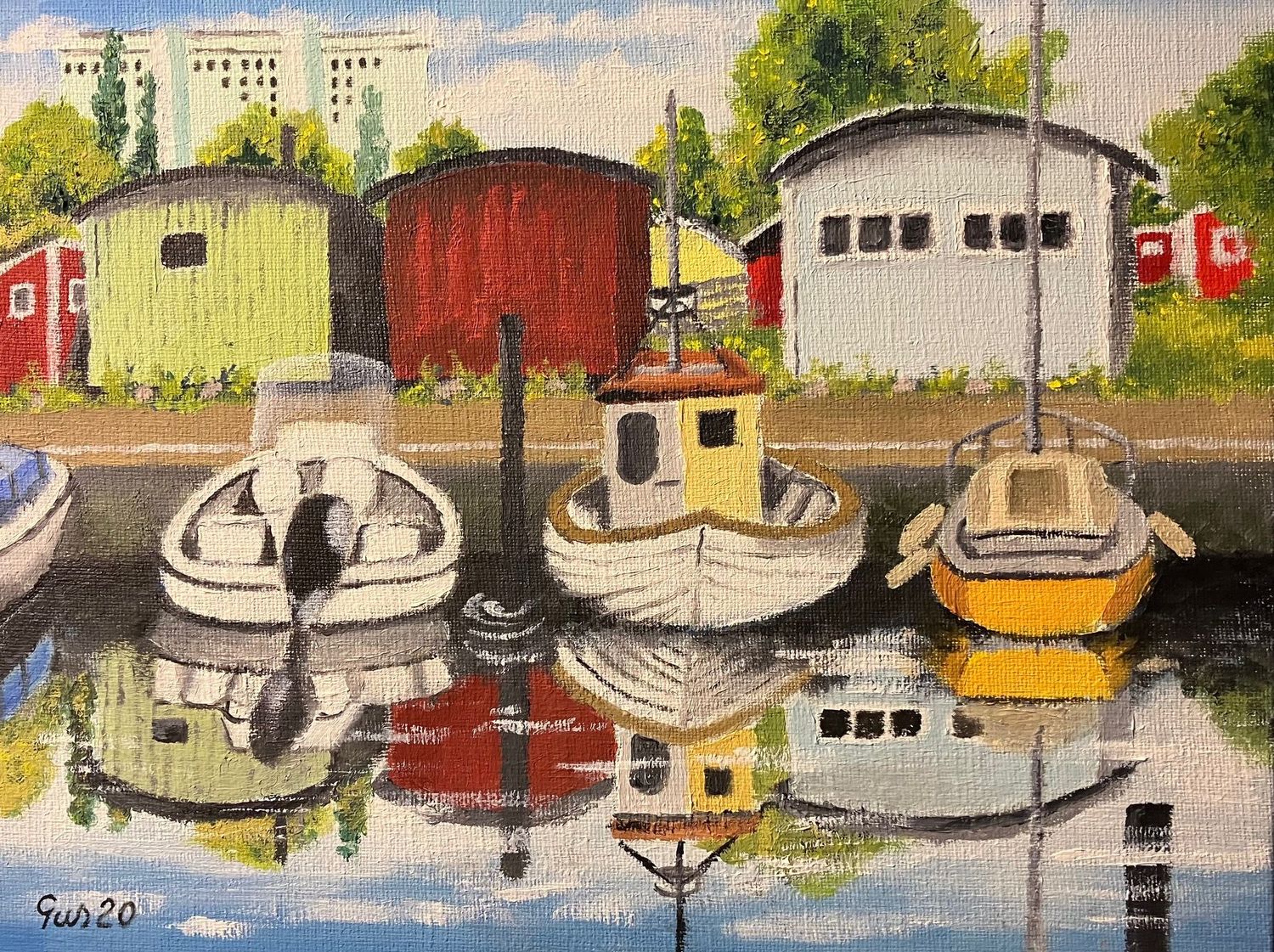 Fiskehamnen med hoddor