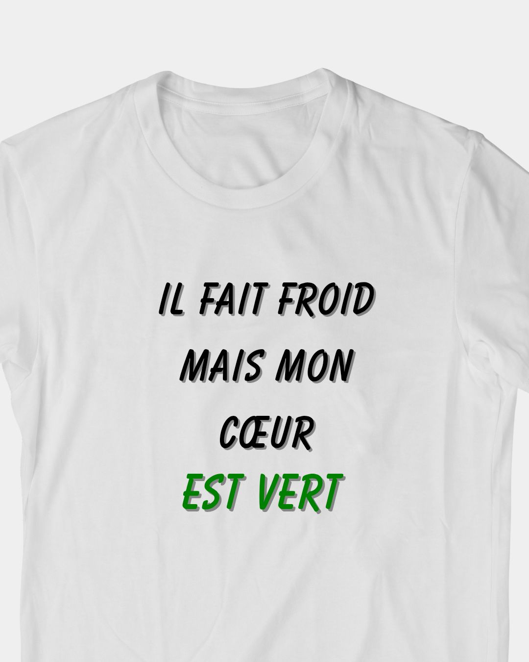 T-shirt &quot;coeur vert&quot;