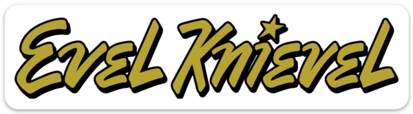 Evel Knievel Script Sticker