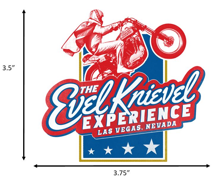 Evel Knievel Experience Wheelie Sticker