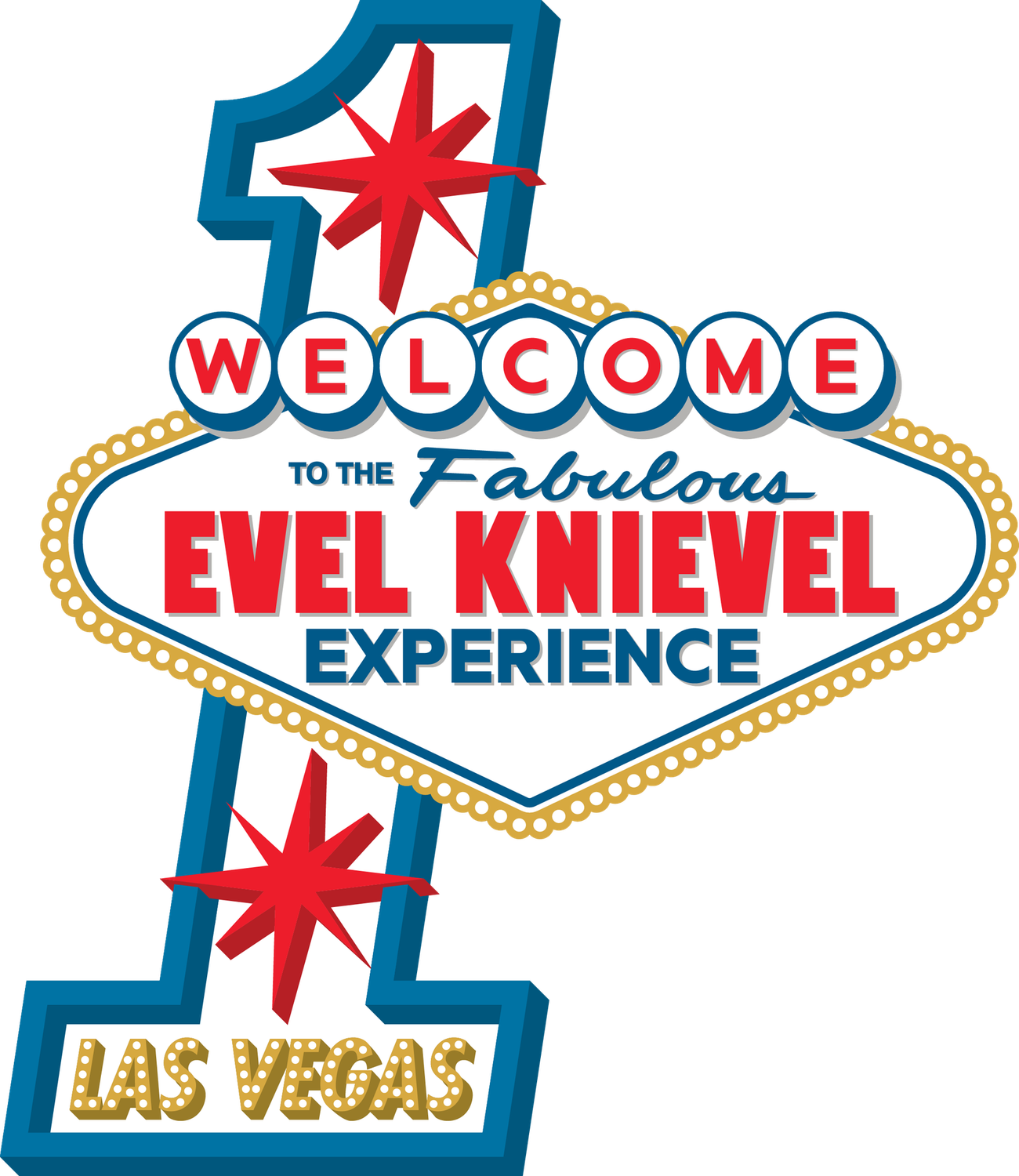 Welcome Fabulous Evel Knievel #1 Sticker