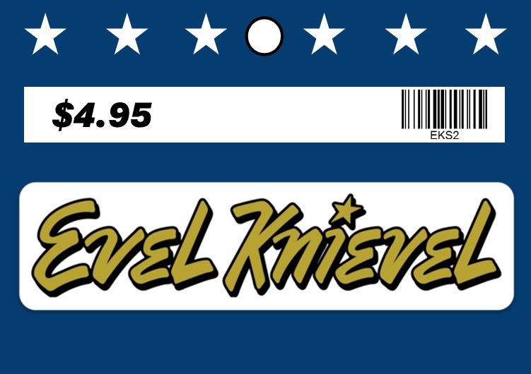 Evel Knievel Script Sticker