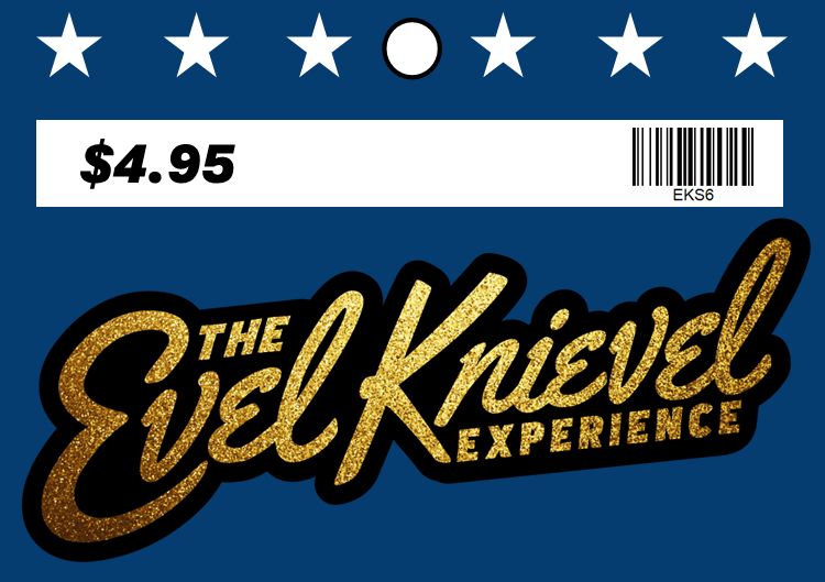 The Evel Knievel Experience Gold Leaf Sticker