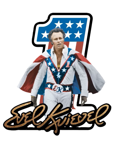 Evel Knievel Walk Sticker