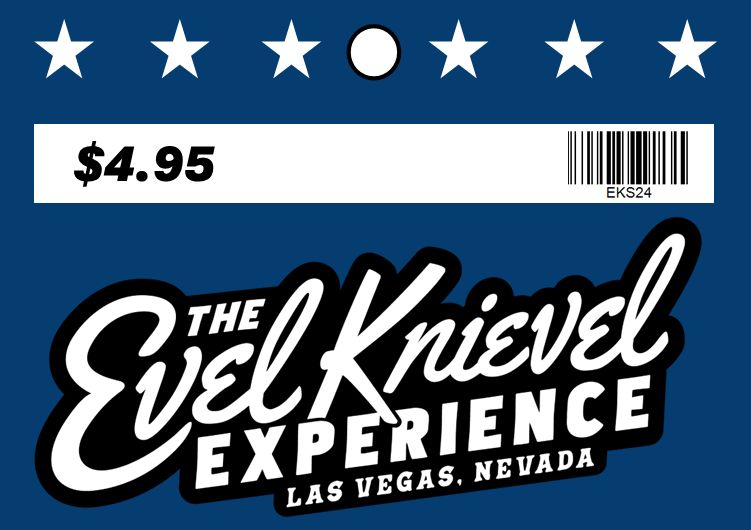 The Evel Knievel Experience Black &amp; White Sticker
