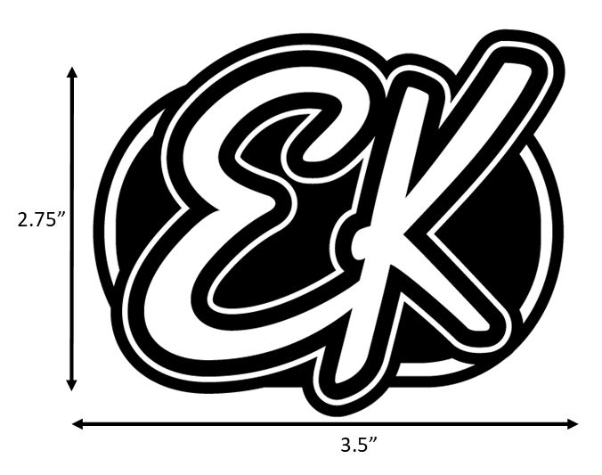 EK initials Sticker