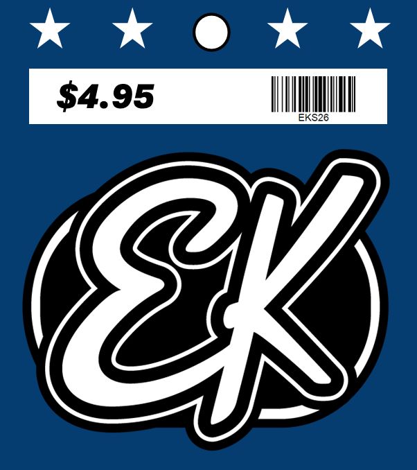 EK initials Sticker