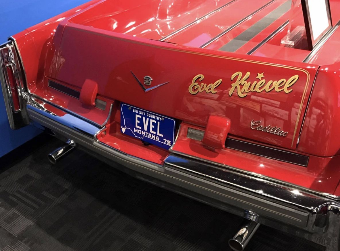 ‘75 EVEL -  Metal Stamped License Plate - Blue