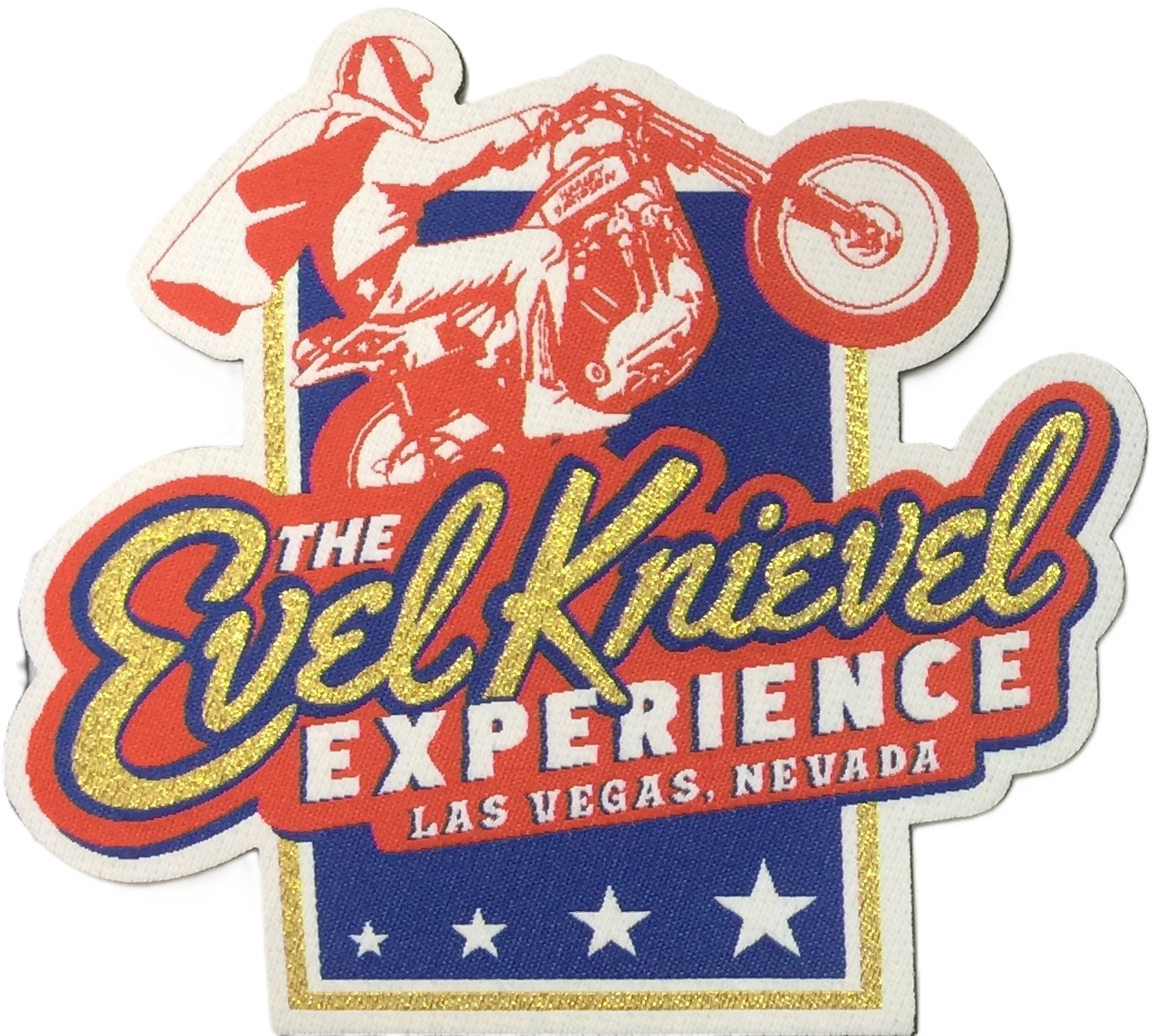 Evel Knievel Experience Wheelie Logo Die-Cut Patch