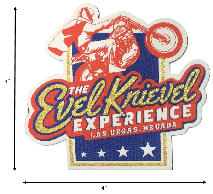 Evel Knievel Experience Wheelie Logo Die-Cut Patch