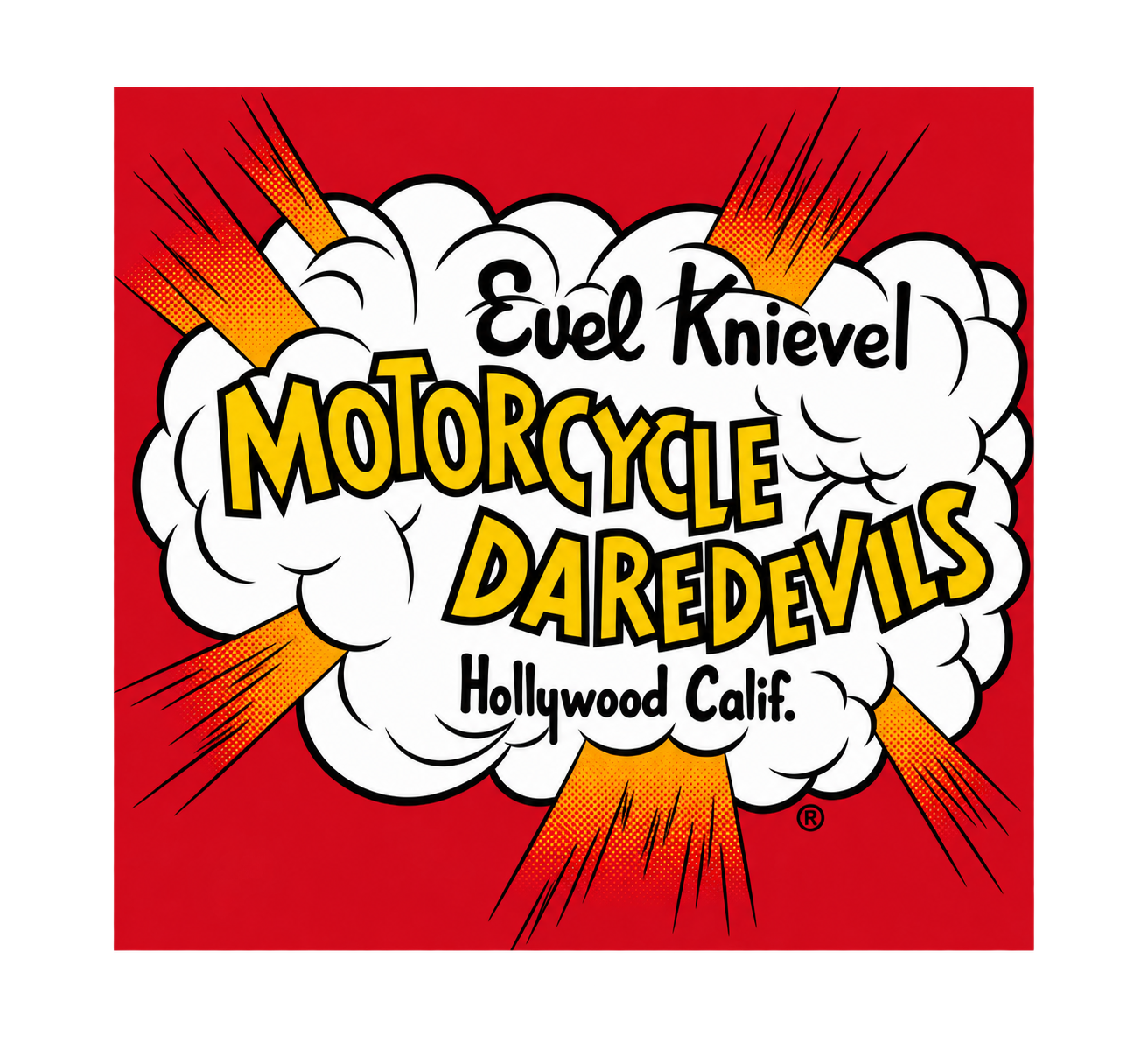Motorcycle Daredevils Red Sticker