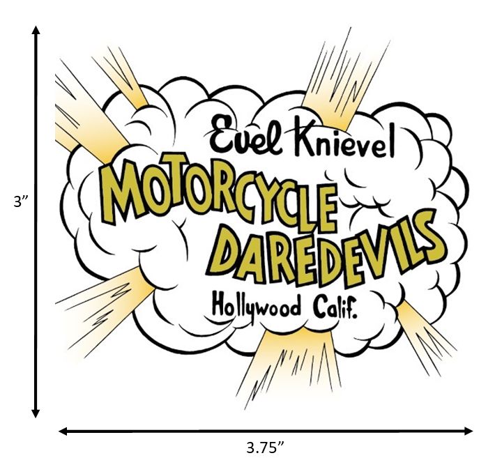 Motorcycle Daredevils White Sticker