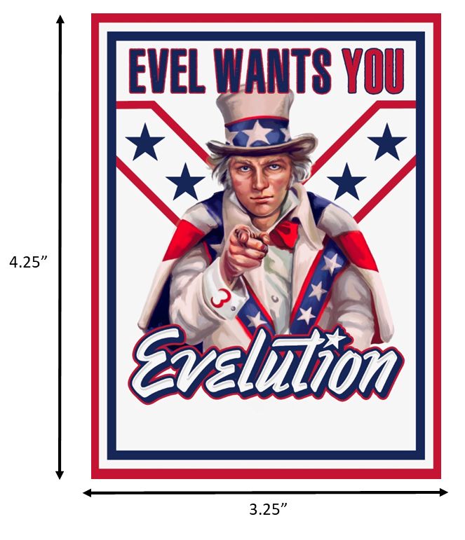 Evel Knievel Wants You Sticker