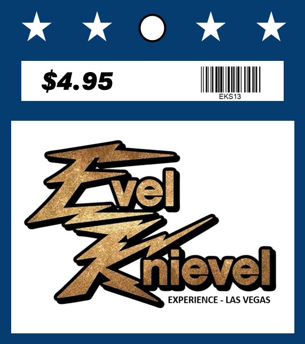 Evel Knievel Experience - Las Vegas Gold Leaf Sticker