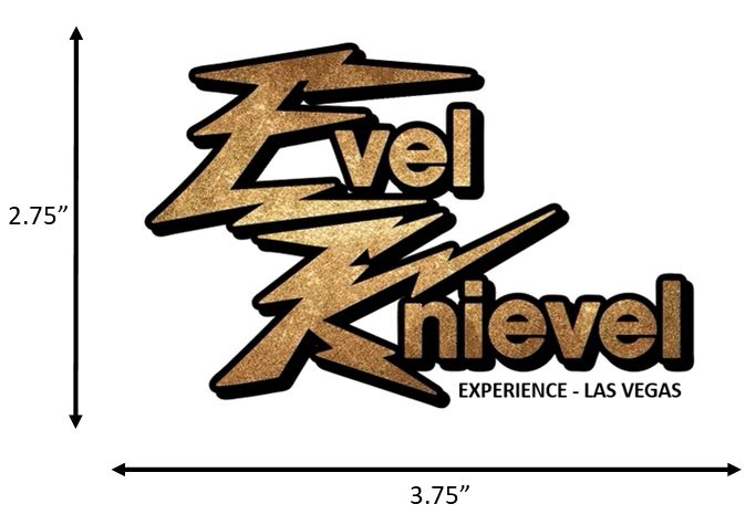 Evel Knievel Experience - Las Vegas Gold Leaf Sticker