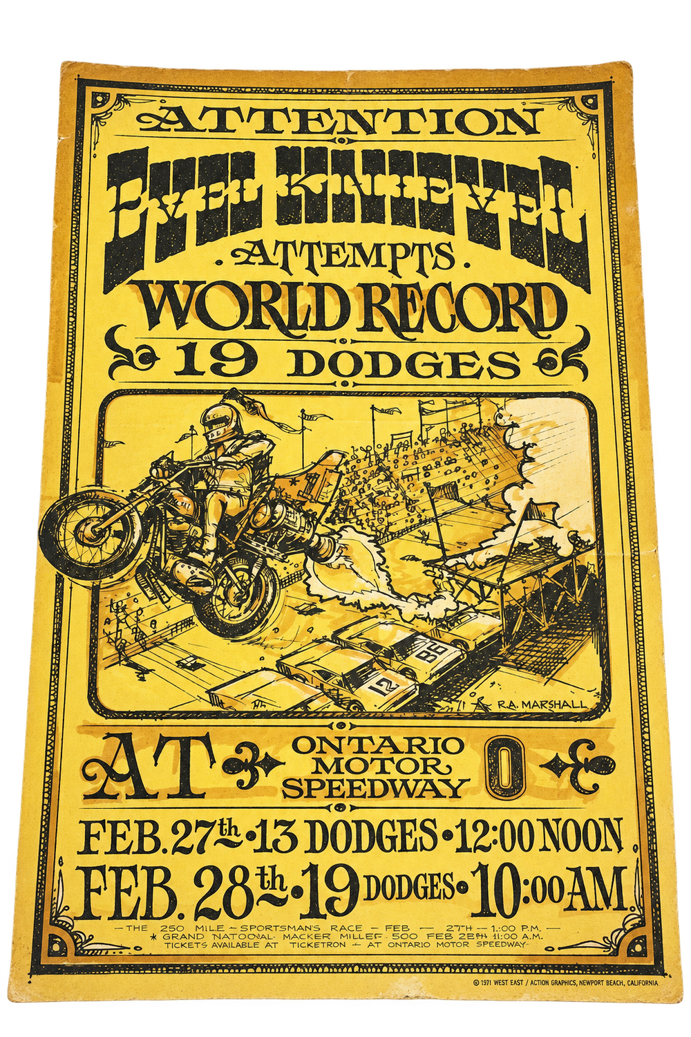 Evel Knievel Archival Event Poster