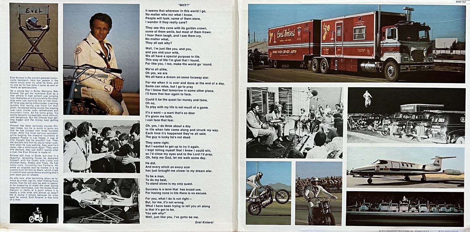 Evel Knievel Original Archive Record Album
