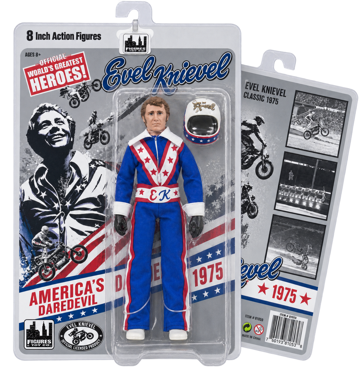 Evel Knievel 8" Action Figure - Blue Suit