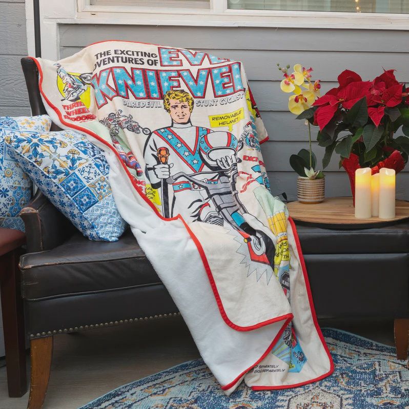 Evel Knievel Plush Throw Blanket
