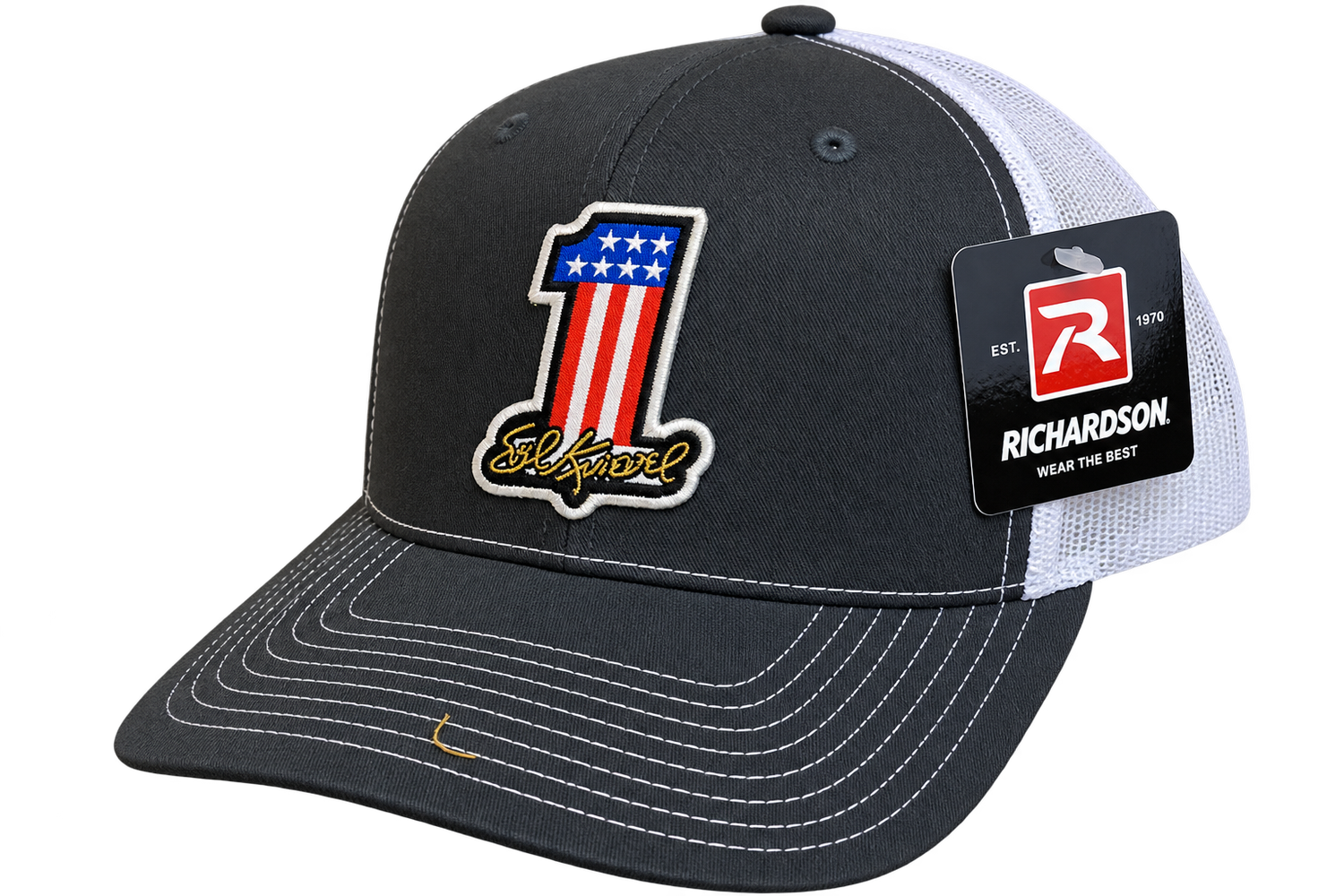 #1 Evel Knievel Trucker Hat - Grey