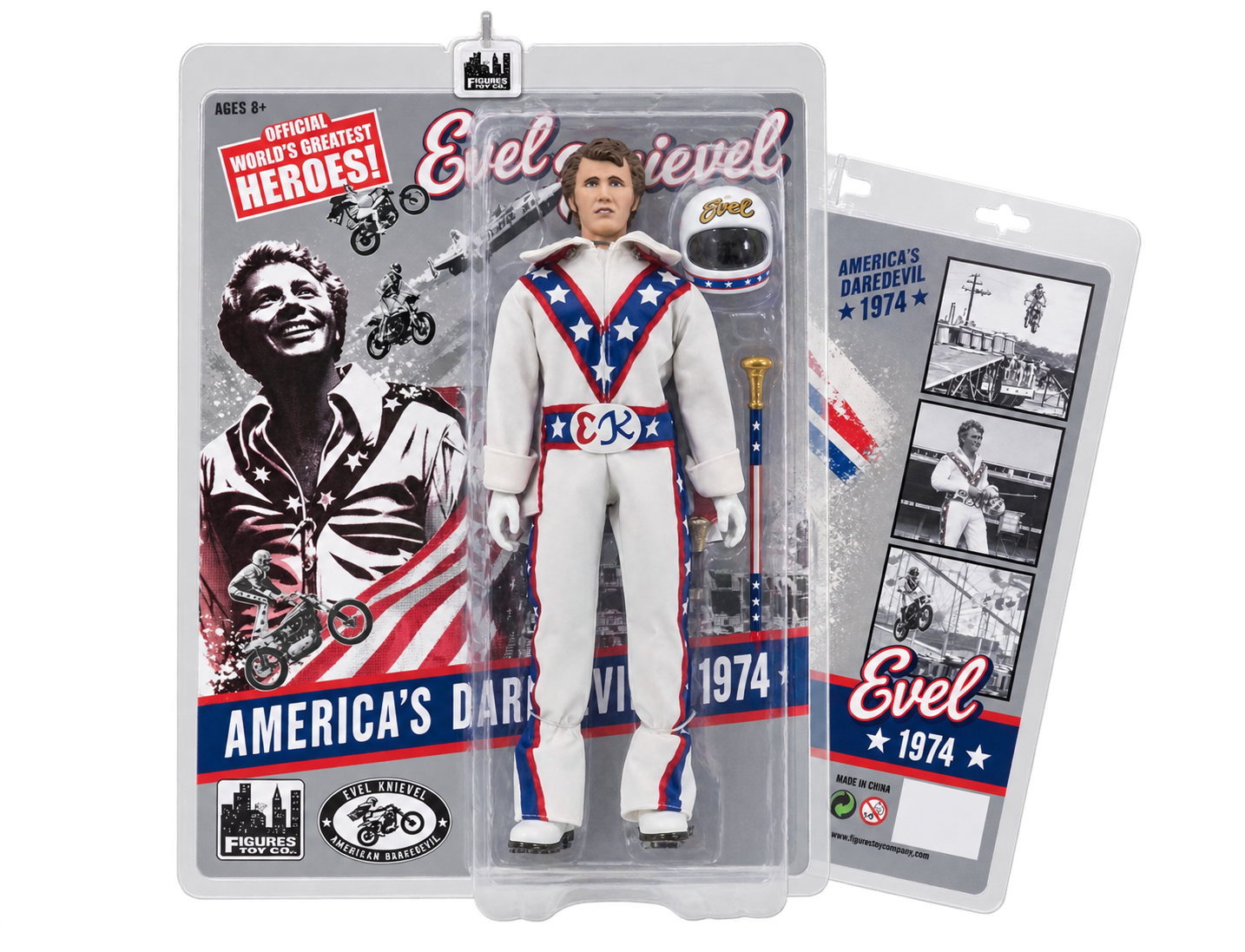 Evel Knievel 8" Action Figure - White Suit